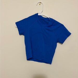 lululemon athletica Vibrant Blue Short Sleeve Tee